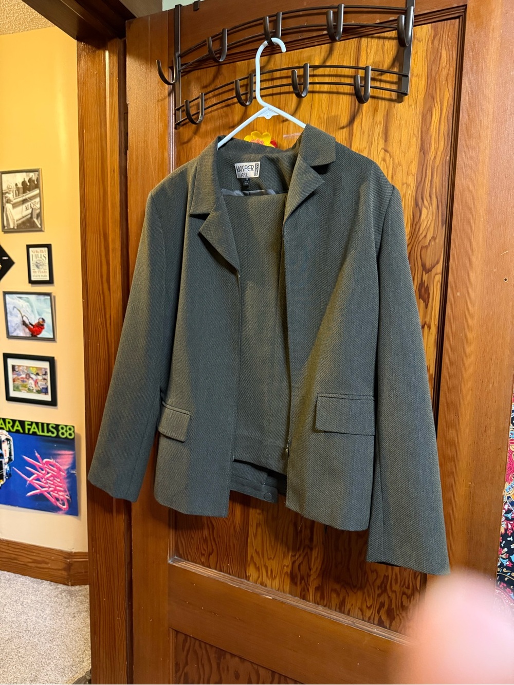 Kasper Olive Green Women's Pantsuit Jacket